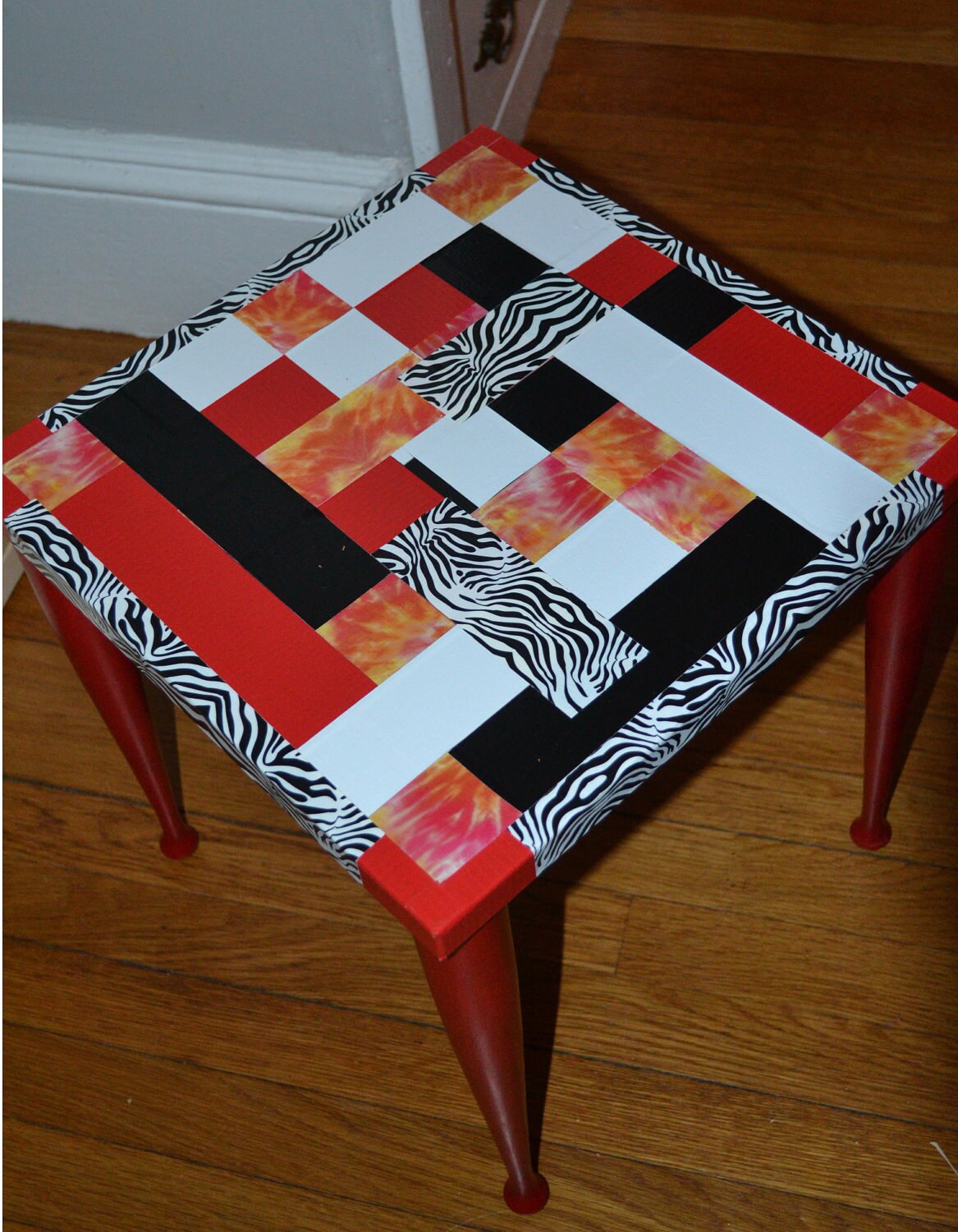 Upcycled Funky Junk End Table