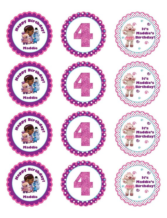 Printable Personalized Doc McStuffins Stickers or Gift Tags Il_570xn