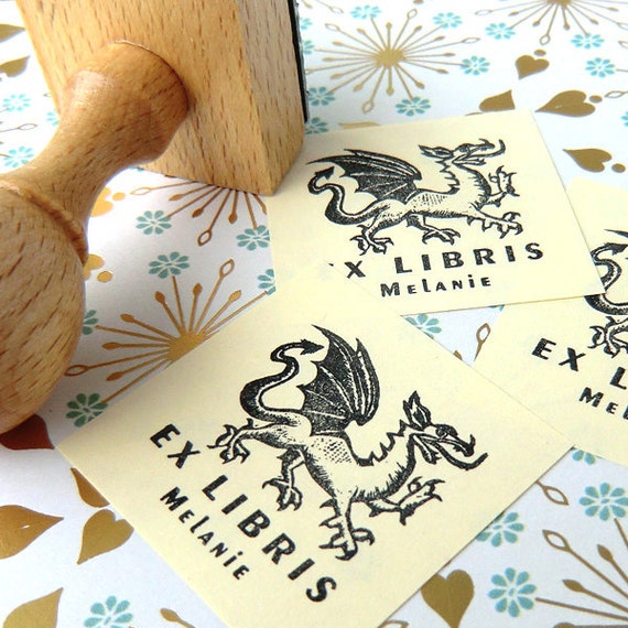 Dragon Personalised Rubber Stamp By Lida21 On Etsy