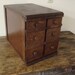 Antique Oak Library 6 Drawer File Recipe Spice Box Art Photo Cabinet Card Catalog