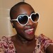 White Heart Shaped Embellished Sunglasses