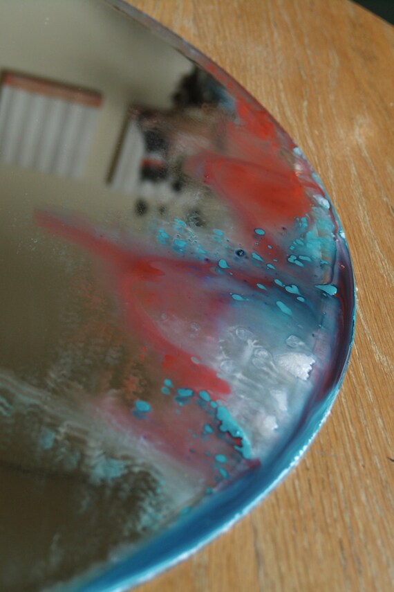 Items similar to Watercolor Mirror Wall Art Hand Painted in Portland