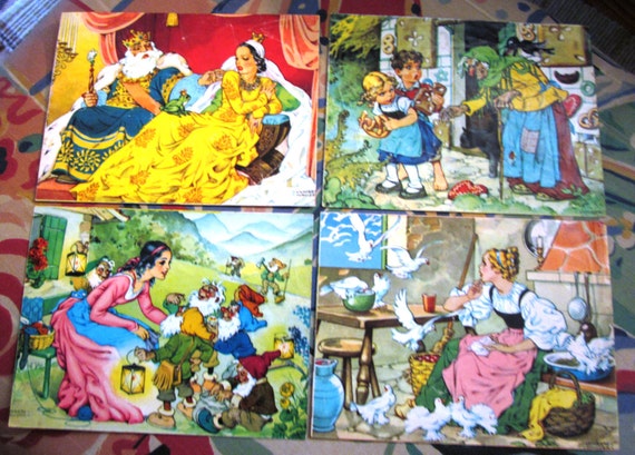 Lungers Hausen Vintage Fairytale Block Puzzle West Germany