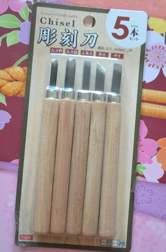 A set of 5 High Quality Japanese Chisel for Wood by CollectingLife