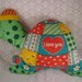 Plush Turtle Vintage Stuffed Animal Pillow Pet Turtle I Love You Handmade