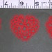 RED Heart - 3 Tatted Valentine Hearts - NEW Tatting
