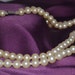 Vintage Faux Ivory Pearl Double Strand Necklace