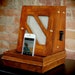 ipod iphone charging station with speakers from vintage radio speaker cabinet