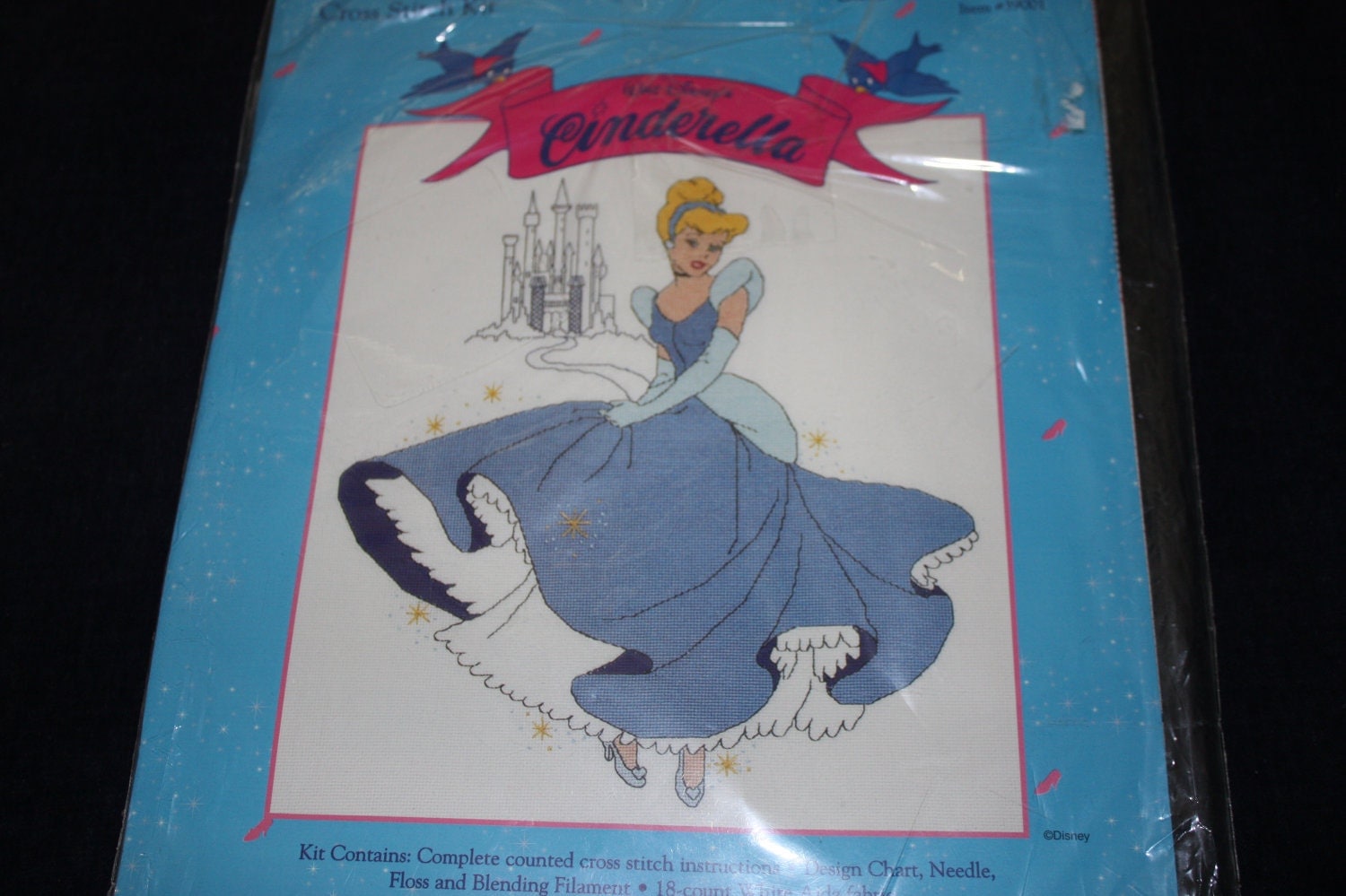Counted Cross Stitch Kit By Disney Cinderella Late For The
