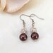 Brown pearl and rhinestone earrings - chocolate brown - bride earrings - bridesmaid earrings - bridal - wedding