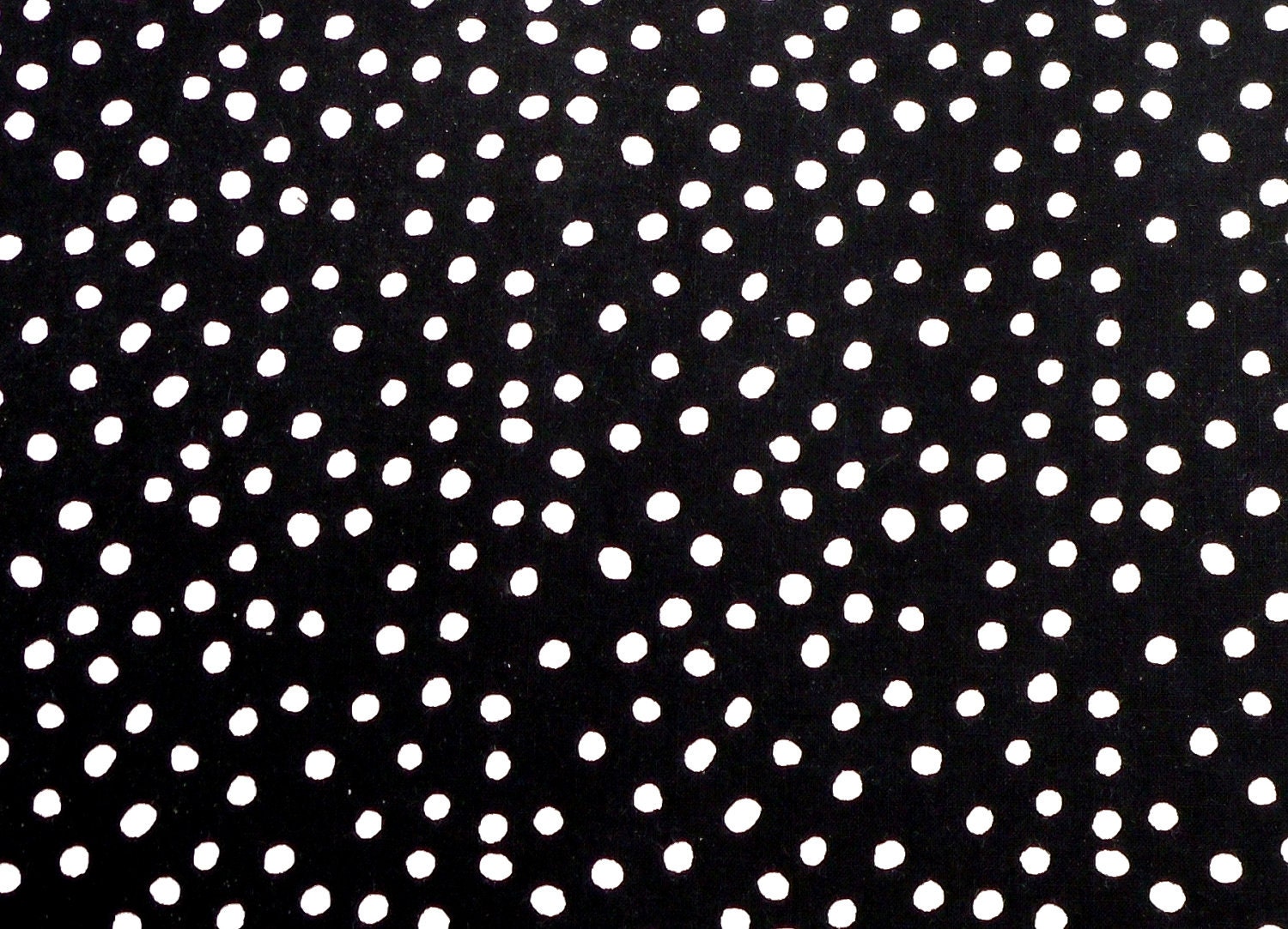 P & B Textiles White Dots On Black Background Fabric