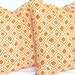 Decorative Pillow Covers orange pair TWO 18x18 inch duralee kilburn same fabric front and back FREE SHIP