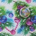 Vintage Christmas Gift Wrap Wrapping Paper - MOD Ornaments - 1960s