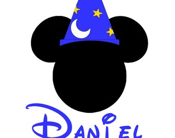 Sorcerer Mickey Personalized Custom Disney Iron on Transfer Decal(iron on transfer, not digital download) Matching Family Vacation Shirts