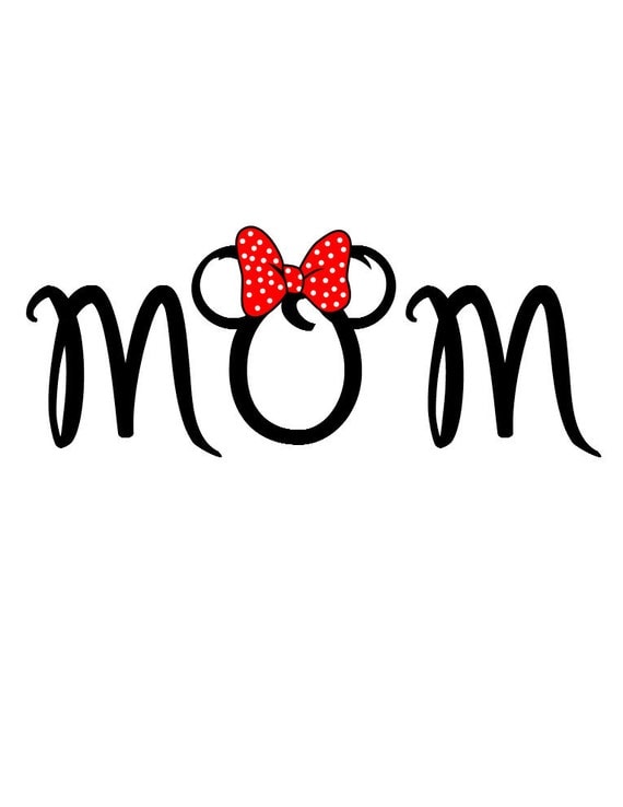 Minnie Mom Disney Custom Personalized Iron on t-shirt