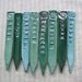 Ceramic Clay Art Garden & Herb Stakes Green U-Pick Stamped Set/4 - California Pottery- Gift for Gardener or Mother's Day