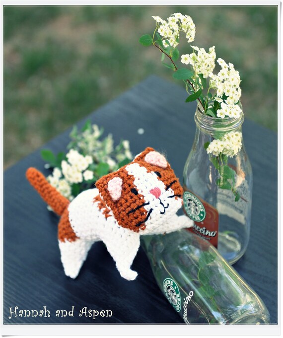 crochet orange tabby cat