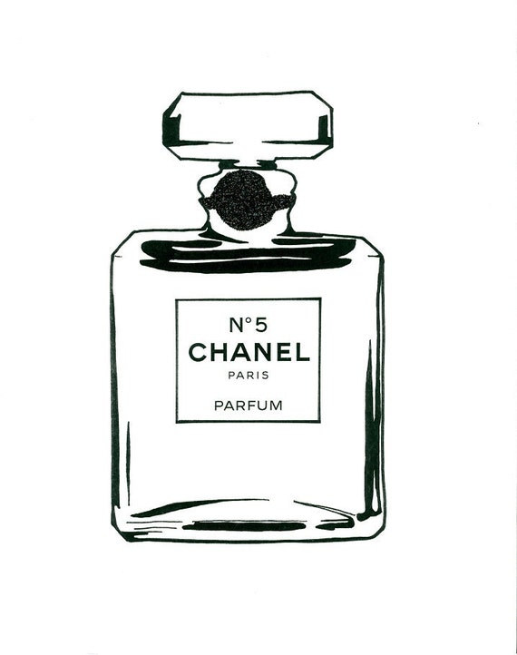 Large Print Coco Chanel No. 5 with Glitter