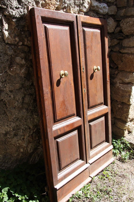 Vintage Italian walnut front door