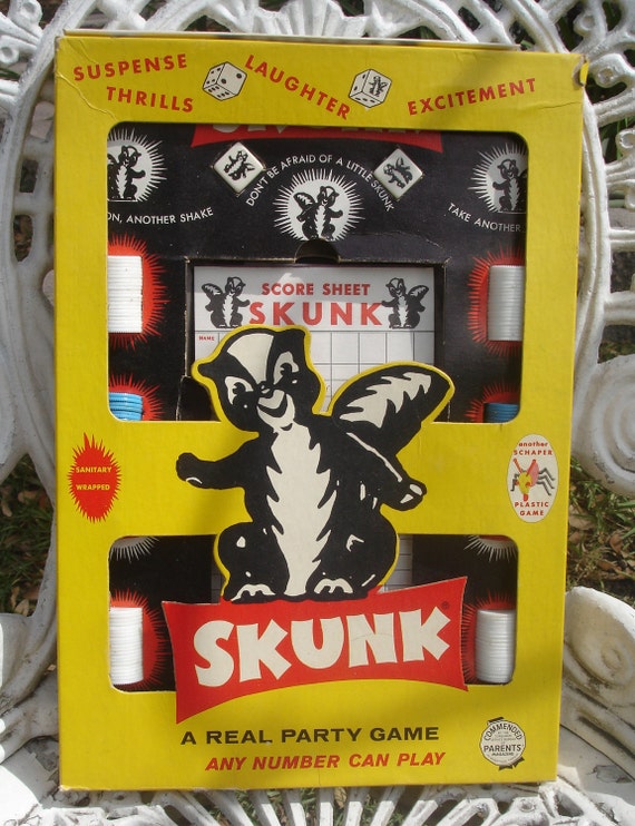 AntiqueVintage Skunk Game 1953 Schaper Games