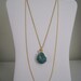 Hanauma Bay Kelly Green Rock Mineral Crystal Slice Geode Agate White Reef Coral Branch Bead Double Strand Tiered Necklace