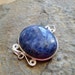 sodalite sterling pendant, denim blue pendant, blue sterling pendant.