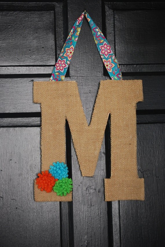 Items similar to Large Burlap Letters on Etsy