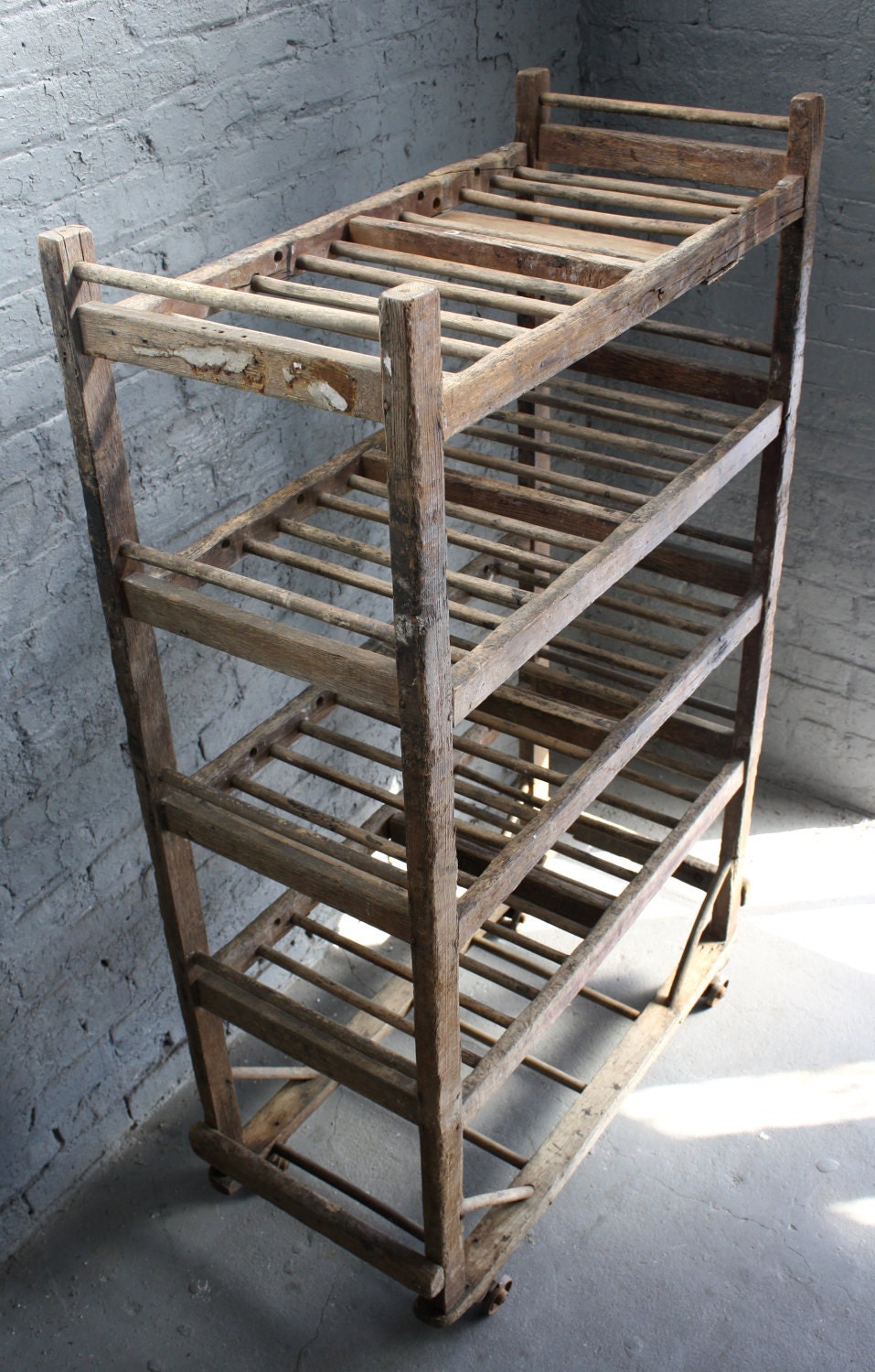 early century wood rack