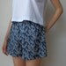 Sample Sale - 50 % OFF High waisted cherry blossom print, cotton culottes. Size XS (Orig. price 45 USD)