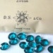 12 Vintage Zircon Swarovski Oval Crystals 10x8mm