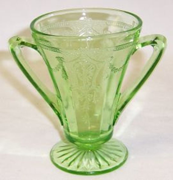 Hocking Depression Glass Green Cameo Ballerina By Straitsantiques 4503