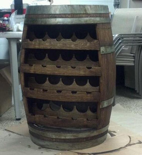 Items Similar To Wine Barrel Wine Rack On Etsy   Il 570xN.320143253 