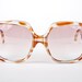 superb vintage 1970s BALENCIAGA oversized tortoiseshell Jackie O rose tinted lenses sunglasses
