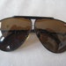 Bolle Black Aviator Irex 100 Sunglasses with amber tinted lenses vintage 1980's