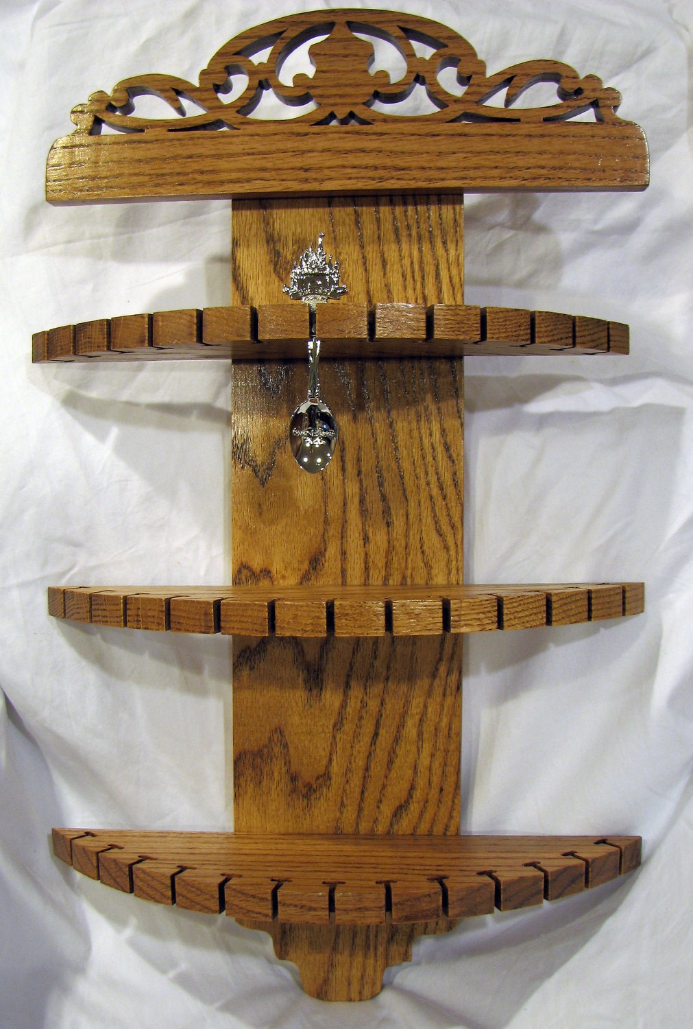 39 Space Collectible Spoon Rack Solid Oak