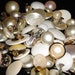 Lot of vintage faux pearl clip on and Screwback earrings repair wear harvest re-purpose mixed media