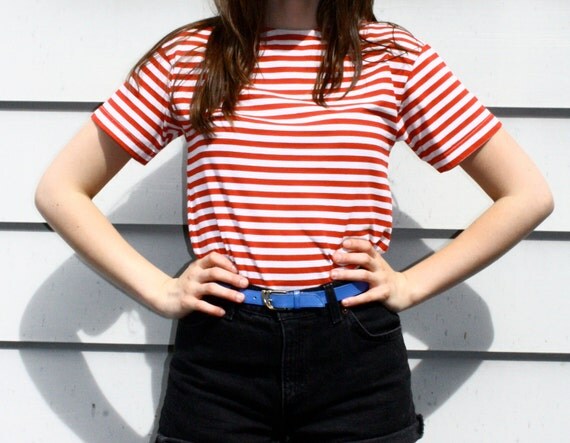 red and white striped sailor shirt