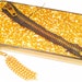 iPhone 4 Case Cover Hard Gold Glitter Sparkle Mesh Fabric Zipper Chain Tassle One of a Kind Clear Sides OOAK