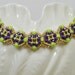 Violets in a Row seedbead bracelet