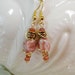 Pink Opal Wire Wrap Earrings
