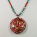 Hand Painted Copper Sun Necklace