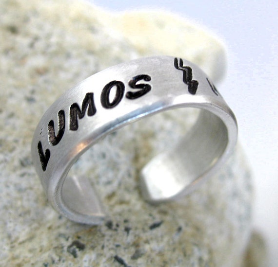 Harry Potter Inspired Lumos Nox Hand Stamped by oneeyedfox