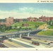 VINTAGE POSTCARD Kansas City Missouri 1940's Great Vintage Cars Trains Hospital Hill