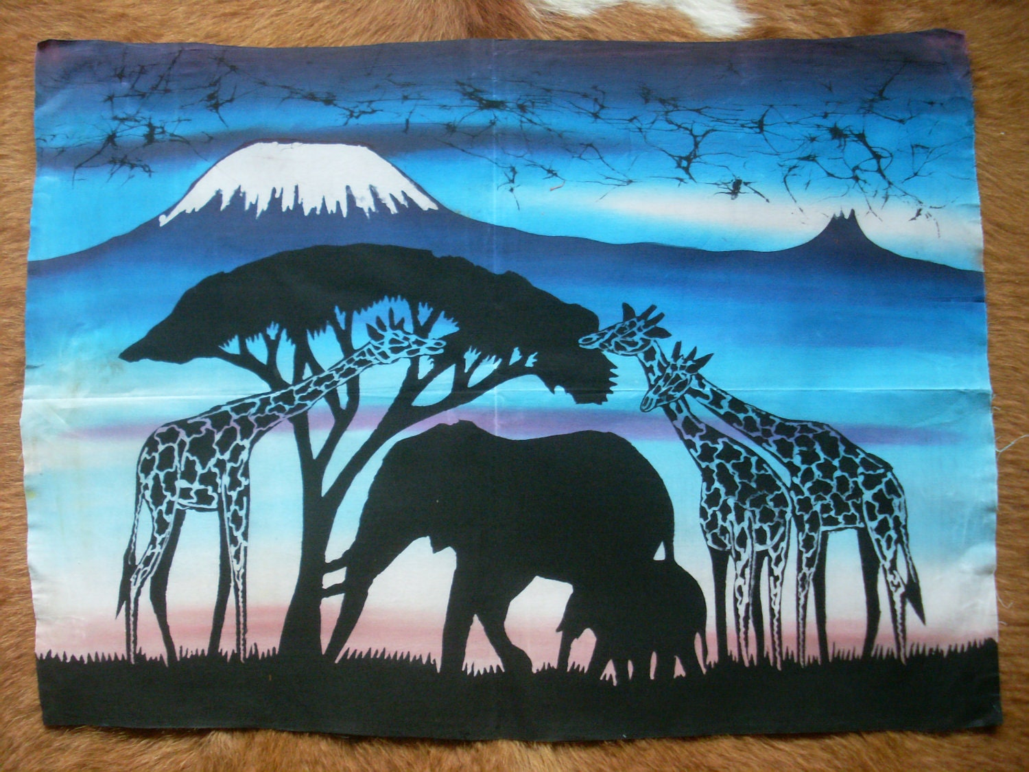 African Art Batik Mount Kenya