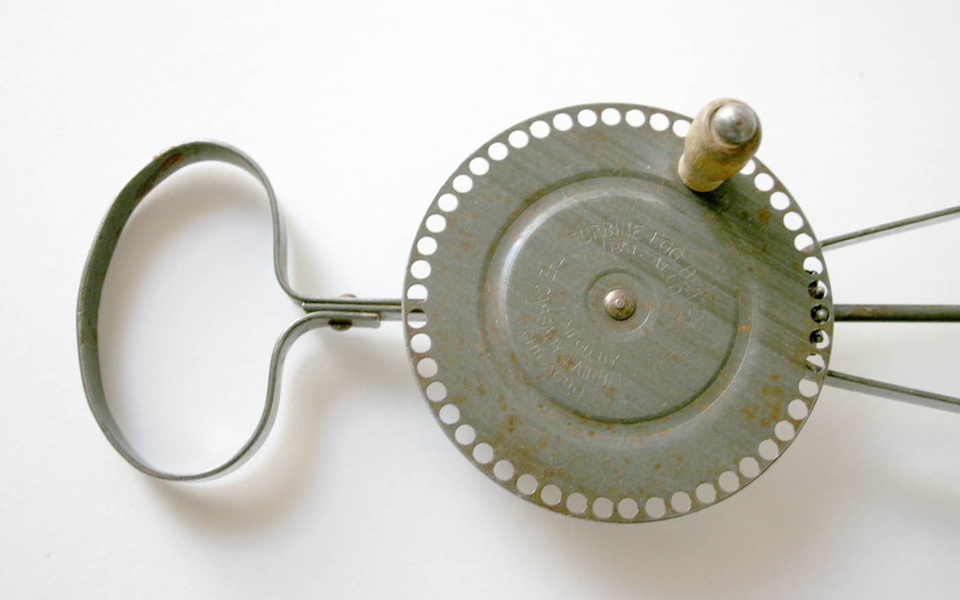 Antique Turbine Egg Beater Cassady and Fairbank tin and