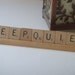 Vintage Scrabble Tile Phrase "Keep Quiet"