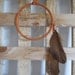 Dream Catcher Rusty Orange Suede with Goose Feathers