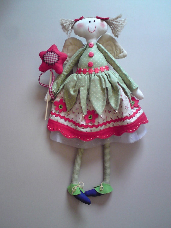 Adorable fairy rag doll. by Mollyjaynex on Etsy