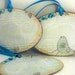 Handmade: Baby Shower Wish Tree Tags - Boy Set (6) - Light Blue Glitter Embossed Musical Notes