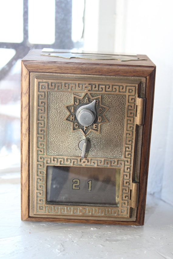 Wooden PO Box / Post Office Box bank by AnotherWomansJunk on Etsy